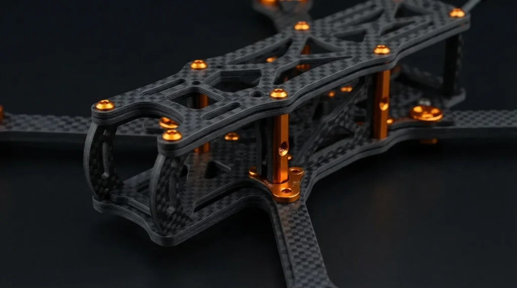 Carbon fiber drone chassis frame